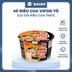 VIFON - Mì Vifon tô riêu cua thật, Vifon tô thịt thật Riêu cua Vifon, mì tô riêu cua Vifon thịt thật - 90g/tô - 00583