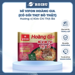 VIFON - Mì Hoàng Gia hương vị Kim Chi thịt bò (có gói thịt bò thật), Mì Kim chi thịt bò Vifon gói - 130g/gói - 00212