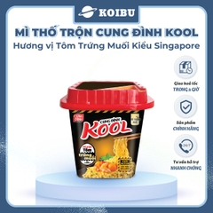 AFOTECH - Mì thố trộn Cung Đình Kool hương vị Tôm trứng muối, Mì trộn trứng muối Cung Đình Kool - 90g/thố - 00321