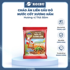ASIAFOODS - Cháo dinh dưỡng nước cốt xương hầm Gấu đỏ hương vị Thịt bằm, Cháo thịt bằm Gấu đỏ ăn liền - 57g/gói - 00712