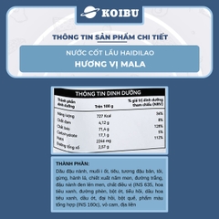 HAIDILAO - Nước cốt lẩu vị Mala Haidilao, nước cốt lẩu Mala cay tê Tứ Xuyên, nước cốt lẩu dầu cay Mala - 220g/gói - 00888
