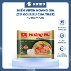 VIFON - Miến Hoàng Gia hương vị Cua (có gói riêu cua thật), Miến cua Hoàng Gia, Miến cua Vifon - 105g/gói - 00184