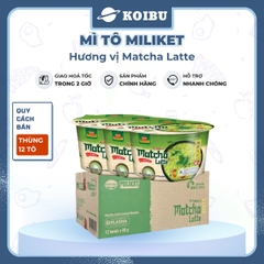 COLUSA - Mì trộn Miliket Matcha xốt kem, Mì gói Miliket trộn Matcha sốt kem, Mì trộn Colusa Trà xanh - 90g/tô - 00036