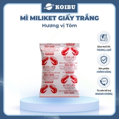 COLUSA - Mì Miliket gói giấy trắng hương vị Tôm, Mì tôm gói giấy trắng Miliket, Mì giấy Miliket - 65g/gói - 00088