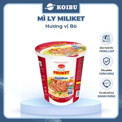 COLUSA - Mì ly Miliket hương vị Bò, Mì Miliket ly Bò, Mì bò ly Miliket, Miliket mì ly bò - 65g/ly - 00117