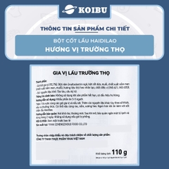 HAIDILAO - Bột cốt lẩu Haidilao vị Trường thọ, bột cốt lẩu Trường thọ Haidilao, gia vị cốt lẩu Haidilao - 110g/gói - 00887