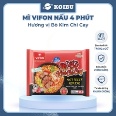 VIFON –  Mì Vifon nấu 4 phút hương vị bò kim chi cay - Mì gói Vifon, Mì nấu vị bò kim chi cay, Mì bò kim chi cay Vifon, Mì nấu 4 phút hương vị bò kim chi cay, Mì Vifon bò kim chi cay nấu 4 phút - 105g/gói - 00219