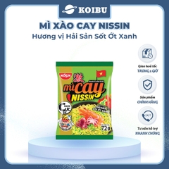 NISSIN - Mì xào cay Nissin hương vị Hải sản sốt ớt xanh, Mì xào hải sản sốt ớt xanh Nissin ăn liền - 72g/gói - 00092
