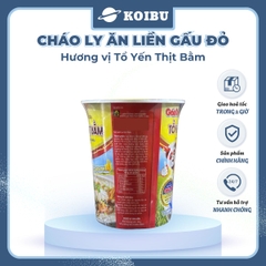ASIAFOODS - Cháo ly tổ yến Gấu Đỏ hương vị thịt bằm, Cháo tổ yến thịt bằm Gấu Đỏ ly, Cháo yến Gấu Đỏ - 50g/ly - 00445
