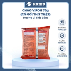 VIFON - Cháo Vifon 70g hương vị Thịt bằm (có gói thịt bằm thật), Vifon Cháo thịt bằm Vifon ăn liền - 70g/gói - 00154