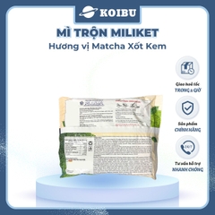 COLUSA - Mì trộn Miliket Matcha xốt kem, Mì gói Miliket trộn Matcha sốt kem, Mì trộn Colusa Trà xanh - 117g/gói - 00080