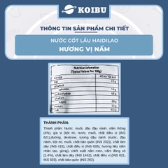 HAIDILAO - Nước cốt lẩu Haidilao vị nấm, nước cốt lẩu nấm Haidilao, Haidilao cốt lẩu chay nấm - 150g/gói - 00886