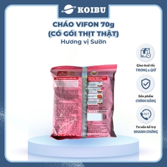 VIFON - Cháo Vifon 70g hương vị Sườn (có gói thịt sườn thật), Cháo sườn Vifon Cháo thịt sườn Vifon - 70g/gói - 00156