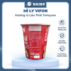 VIFON - Mì ly Vifon hương vị Lẩu Thái Tomyum - Mì ly vị lẩu Thái Tomyum, Mì lẩu Thái Tomyum ly 60g - 60g/ly - 00231