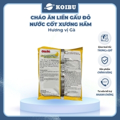 ASIAFOODS - Cháo dinh dưỡng nước cốt xương hầm Gấu đỏ hương vị Thịt gà, Cháo thịt gà Gấu đỏ ăn liền - 57g/gói - 00713