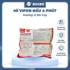 VIFON – Mì Vifon nấu 4 phút hương vị bò cay - Mì gói Vifon, Mì nấu Vifon, Mì nấu vị bò cay, Mì bò cay Vifon, Mì nấu 4 phút hương vị bò cay, Mì Vifon bò cay nấu 4 phút, Mì Vifon nấu ăn liền - 105g/gói - 00221