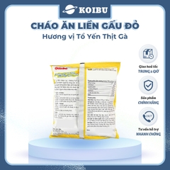 ASIAFOODS - Cháo ăn liền Gấu đỏ hương vị Tổ yến thịt gà, Cháo tổ yến Gấu đỏ thịt gà, Cháo yến Gấu Đỏ - 50g/gói - 00342