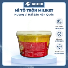 COLUSA - Mì tô trộn Miliket hương vị Hải sản Hàn Quốc, Mì trộn Miliket Hải sản Hàn Quốc, Mì Miliket - 105g/tô - 00565