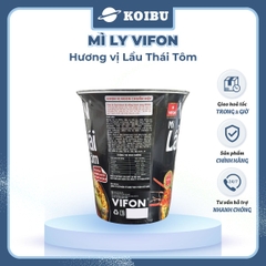 VIFON - Mì ly Vifon hương vị Lẩu Thái Tôm - Mì lẩu Thái Tôm ly ăn liền, Mì Vifon ly vị lẩu Thái Tôm - 60g/ly - 00232