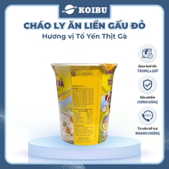 ASIAFOODS - Cháo ly tổ yến Gấu Đỏ hương vị thịt gà, Cháo tổ yến thịt gà Gấu Đỏ ly, Cháo yến Gấu Đỏ - 50g/ly - 00475