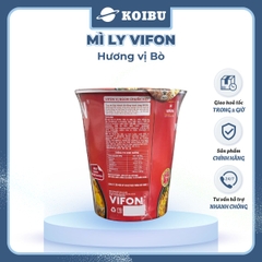 VIFON - Mì ly Vifon hương vị Bò - Mì ly ăn liền vị Bò Vifon, Vifon mì ly hương vị Bò 60g - 60g/ly - 00228