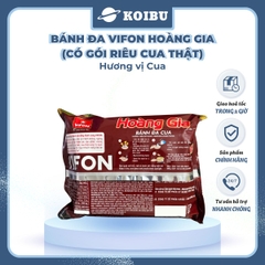 VIFON – Bánh Đa Hoàng Gia hương vị cua (có gói riêu cua thật) - Bánh Đa Cua Hoàng Gia - 120g/gói - 00140