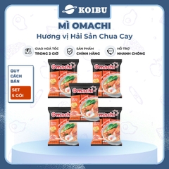 MASAN - Mì khoai tây Omachi vị Hải sản Chua Cay, mì Omachi ăn liền, mì hải sản, mì khoai tây ăn liền - 80g/ly - 00509