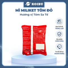 COLUSA - Mì Miliket Tôm Đỏ gói vị Tôm sa tế, Mì tôm sa tế Tôm Đỏ Miliket, Mì giấy Miliket Colusa - 80g/gói - 00093