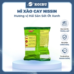 NISSIN - Mì xào cay Nissin hương vị Hải sản sốt ớt xanh, Mì xào hải sản sốt ớt xanh Nissin ăn liền - 72g/gói - 00092