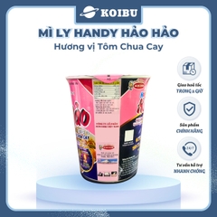 ACECOOK - Mì ly Handy Hảo Hảo hương vị Tôm chua cay, Mì ly Hảo Hảo tôm chua cay, Mì tôm chua cay ăn liền - 67g/ly - 00017