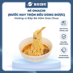 MASAN - Mì Omachi hương vị Bắp bò hầm dưa chua, Mì Omachi bắp bò hầm dưa chua, Mì ăn liền Omachi - 121g/gói - 00127