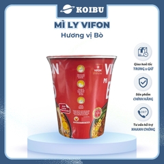 VIFON - Mì ly Vifon hương vị Bò - Mì ly ăn liền vị Bò Vifon, Vifon mì ly hương vị Bò 60g - 60g/ly - 00228