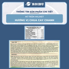 COLUSA - Mì trộn Miliket hương vị Chua cay chanh, Mì trộn chua cay chanh Miliket, Mì Miliket trộn - 117g/gói - 00551