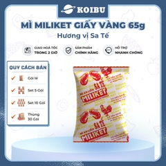 COLUSA - Mì Miliket giấy vàng gói 65g hương vị Sa tế, Mì sa tế gói giấy vàng Miliket, Mì giấy Miliket - 65g/gói - 00843