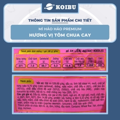 ACECOOK - Mì Hảo Hảo Premium hương vị Tôm chua cay, Mì tôm chua cay Hảo Hảo, Mì ăn liền Hảo Hảo - 86g/gói - 00842