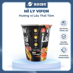 VIFON - Mì ly Vifon hương vị Lẩu Thái Tôm - Mì lẩu Thái Tôm ly ăn liền, Mì Vifon ly vị lẩu Thái Tôm - 60g/ly - 00232