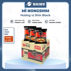 NONGSHIM - Mì Shin Ramyun Black hương vị Cay, Mì Shin Black cay, Mì Shin cay Hàn Quốc ăn liền - 120g/gói - 00061