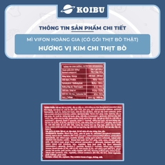 VIFON - Mì Hoàng Gia hương vị Kim Chi thịt bò (có gói thịt bò thật), Mì Kim chi thịt bò Vifon gói - 130g/gói - 00212