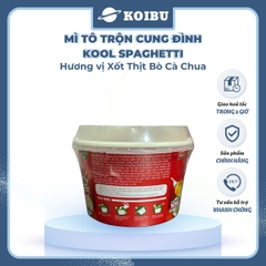 AFOTECH - Mì TÔ trộn Cung Đình Kool Spaghetti hương vị xốt cà chua bò bằm - Tô Cung Đình Kool spaghetti xốt bò bằm - Cung Đình Kool Tô Mì ăn liền Micoem - 105g/tô - 00320