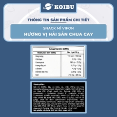 VIFON - Snack mì Vifon hương vị Hải Sản Chua Cay - Vifon Snack Hải sản chua cay ăn liền - 30g/gói - 00199