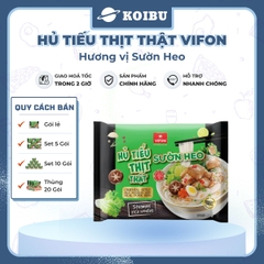 VIFON - Hủ tiếu thịt thật Vifon hương vị Sườn heo (có gói thịt thật), Hủ tíu Sườn heo thịt thật - 90g/gói - 00855