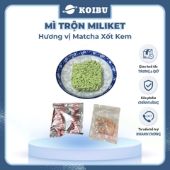 COLUSA - Mì trộn Miliket Matcha xốt kem, Mì gói Miliket trộn Matcha sốt kem, Mì trộn Colusa Trà xanh - 117g/gói - 00080