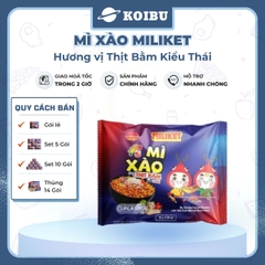 COLUSA - Mì xào Miliket hương vị Thịt bằm kiểu Thái, Mì trộn thịt bằm kiểu Thái Miliket Mì ăn liền - 85g/gói - 00853