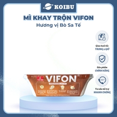 VIFON - Mì khay trộn Vifon hương vị Bò sa tế (có gói xốt Bò sa tế), Mì xào bò sa tế Vifon khay - 90g/khay - 00241