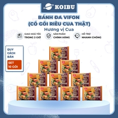 VIFON - Bánh đa Vifon cua thật, bánh đa cua thịt thật Vifon , bánh đa có gói cua thật Vifon - 90g/gói - 00009
