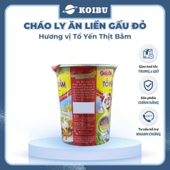 ASIAFOODS - Cháo ly tổ yến Gấu Đỏ hương vị thịt bằm, Cháo tổ yến thịt bằm Gấu Đỏ ly, Cháo yến Gấu Đỏ - 50g/ly - 00445