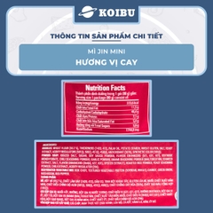 OTOKI - Mì Jin Mini hương vị cay, Mì Jin cay Mini, Mì Mini Jin Otoki cay, Mì Jin Ottogi Hàn Quốc - 80g/gói - 00403