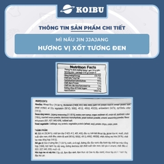 OTTOGI - Mì nấu Jin Jjajang hương vị trộn Xốt tương đen, Mì Sốt tương đen Jin, Mì trộn Jin Jjajang - 135g/gói - 00529