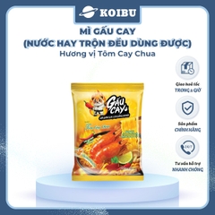 ASIAFOODS - Mì Gấu Cay hương vị Tôm cay chua, Mì Gấu Cay tôm chua cay, Mì Gấu Đỏ tôm chua cay sợi dẹt - 82g/gói - 00847