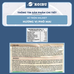 COLUSA - Mì trộn Miliket hương vị Phô mai, Mì trộn Phô mai Miliket, Mì Miliket trộn Phô mai ăn liền  - 117g/gói - 00553